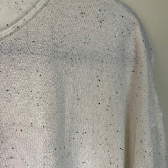 Three Dots White Speckled Long Sleeve Shirt Size Medium - Picture 4 of 5